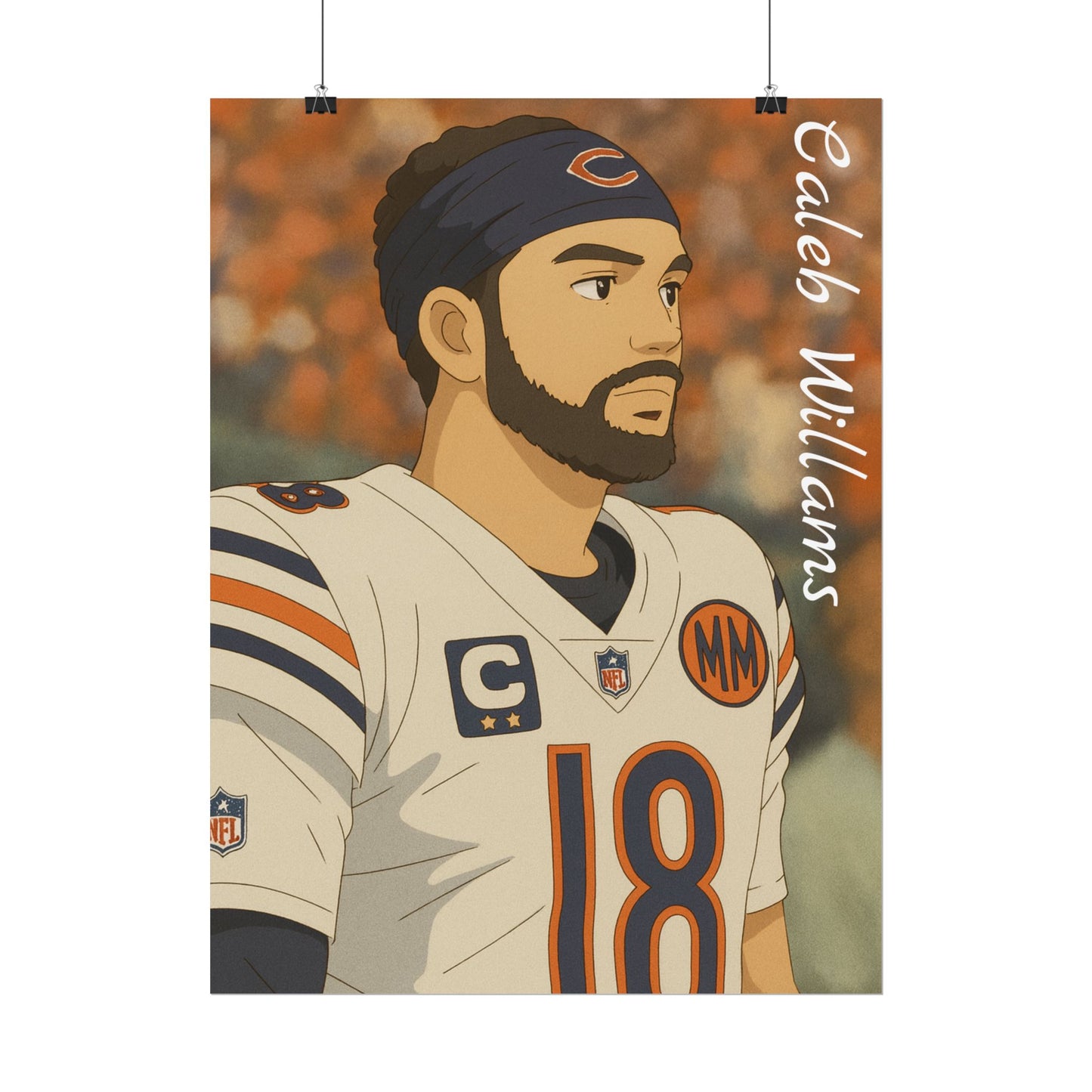 Loco Fits Anime Football 'Caleb Williams' Poster