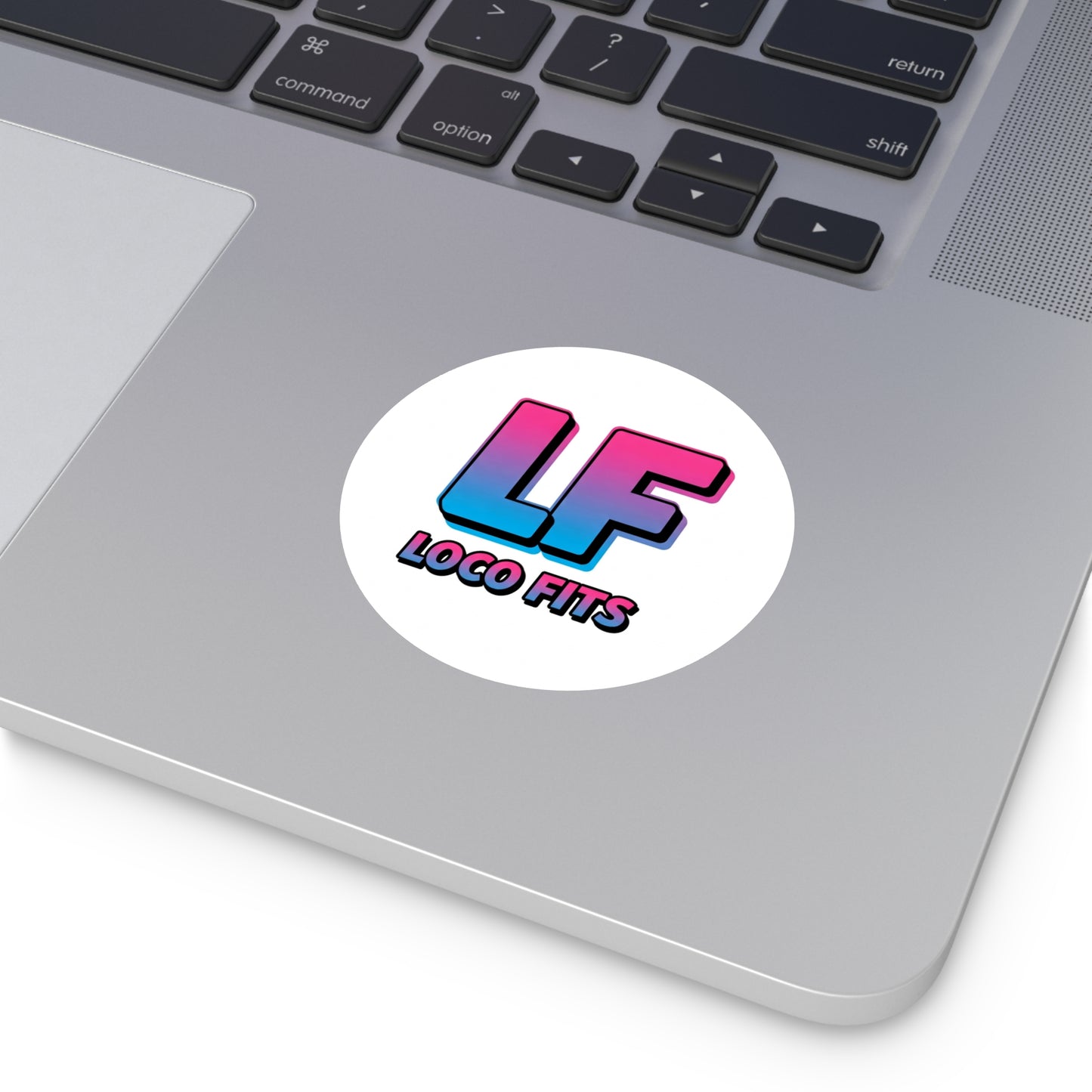 Trendy Round Vinyl Stickers - LF Loco Fits Design, Perfect for Customizing Gear