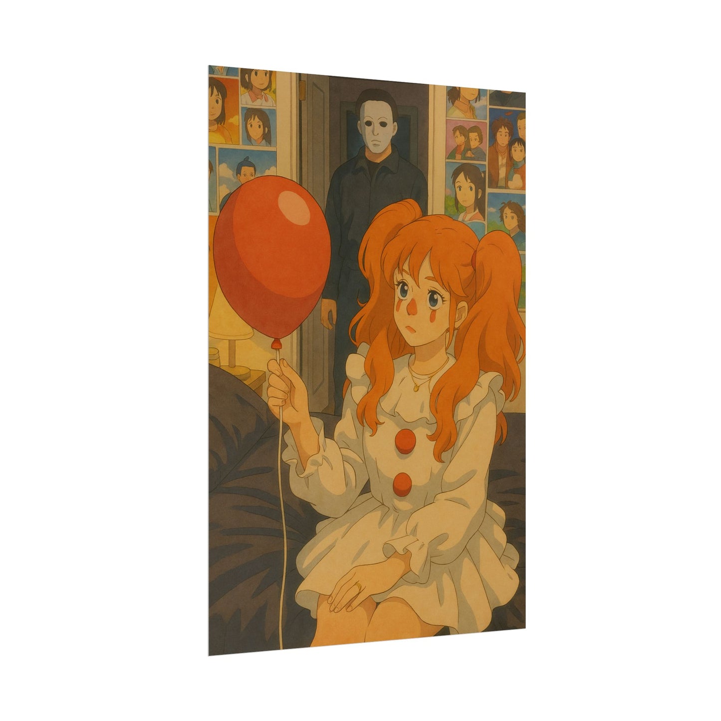 Loco Fits Anime Girls 'She Loves Horror' Poster