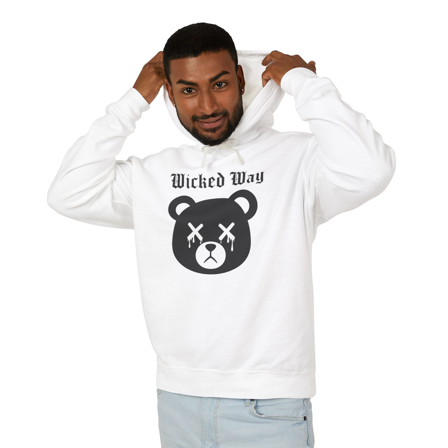 "Wicked Way" Deady Bear Head Graphic Hoodie