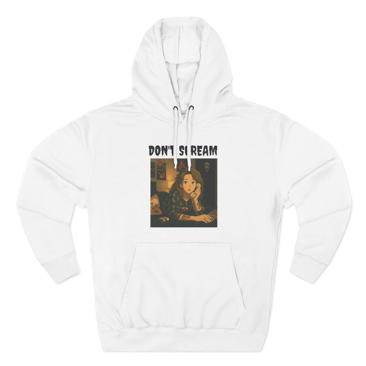 Loco Fits Anime Girls 'Don't Scream' Three-Panel Fleece Hoodie