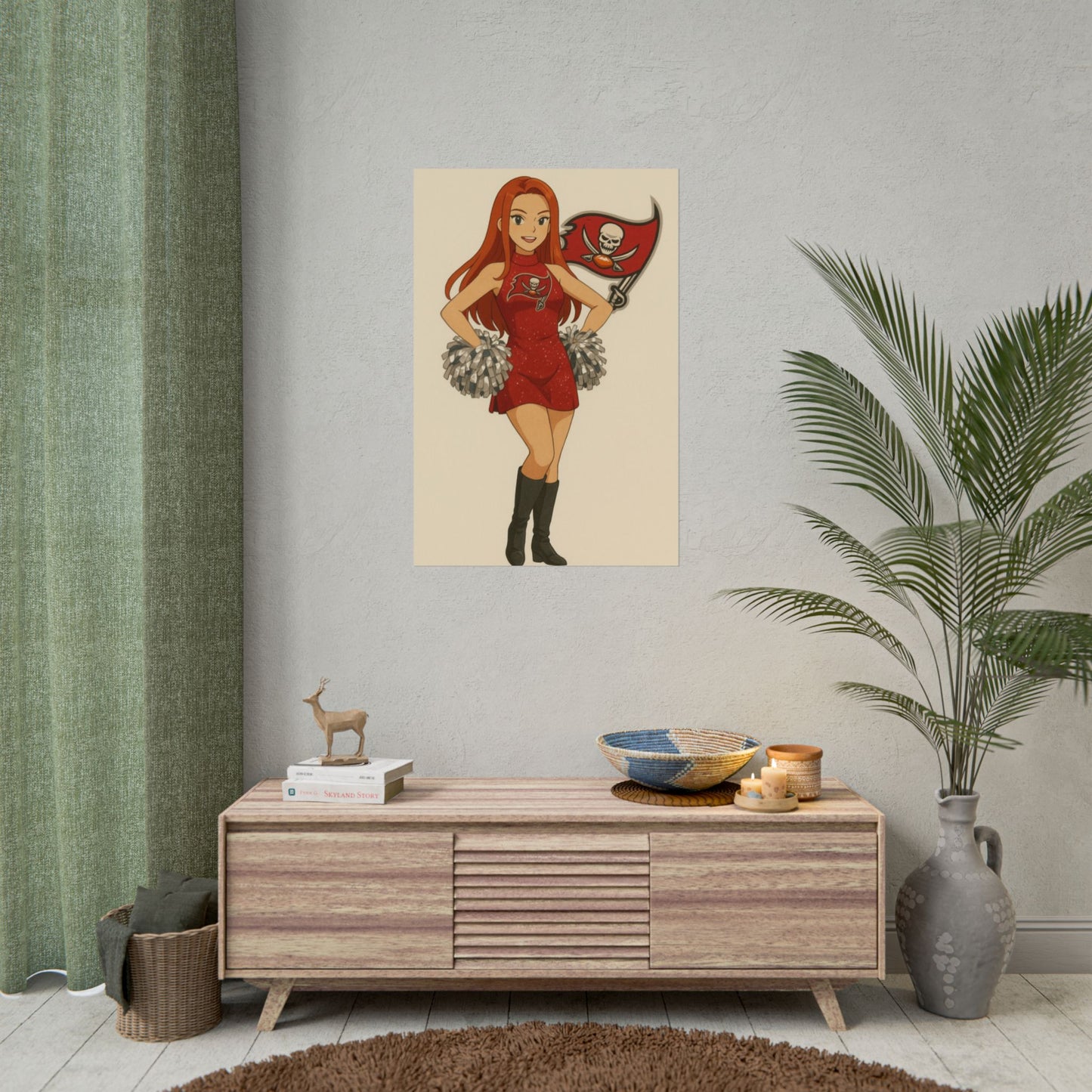 Loco Fits Anime Girls 'Buccaneers Cheerleader 3' Poster