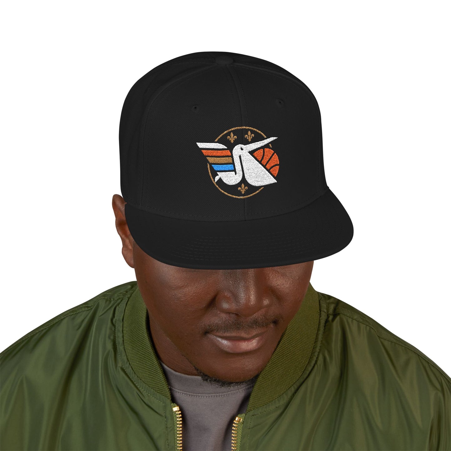 Loco Fits "NBA New Orleans Pelicans Silhouette Bird Concept Logo" Snapback (Embroidery)