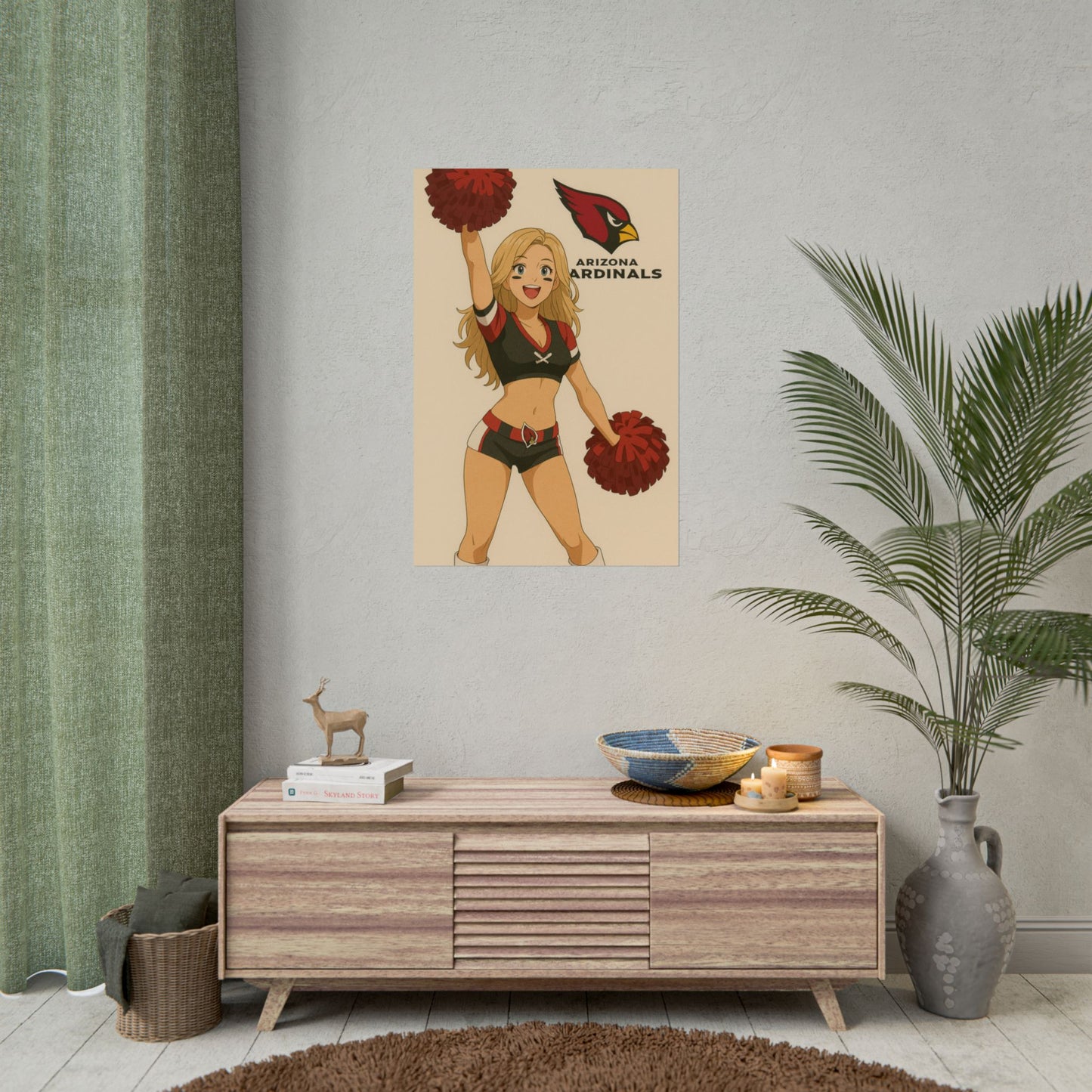 Loco Fits Anime Girls 'Cardinals Cheerleader 1' Poster