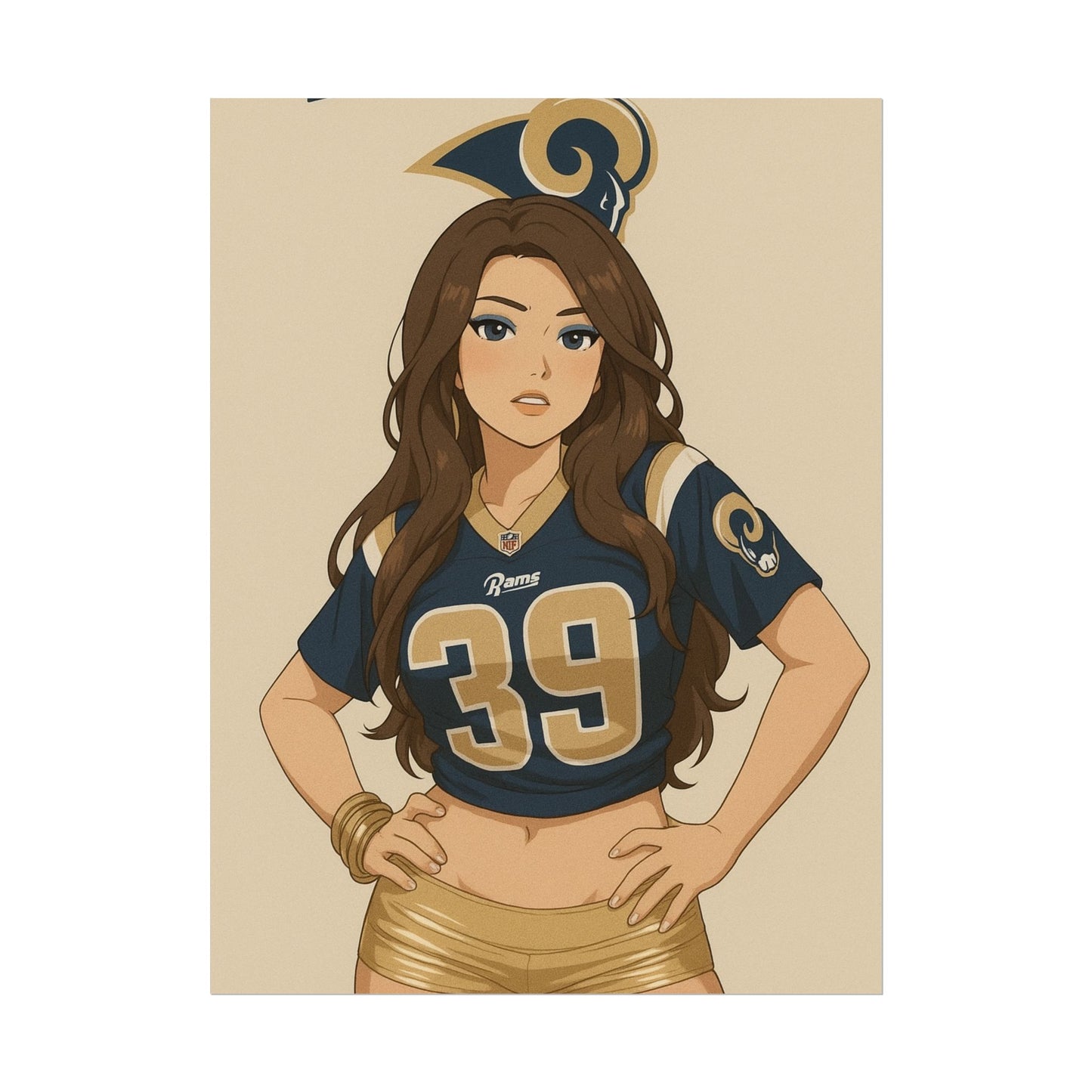 Loco Fits Anime Girls 'Rams Girl 1' Poster