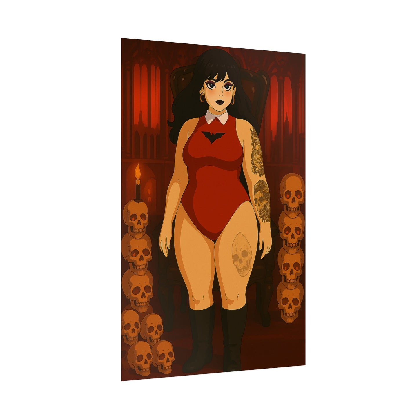 Loco Fits Anime Girls 'Goth Vixen' Poster