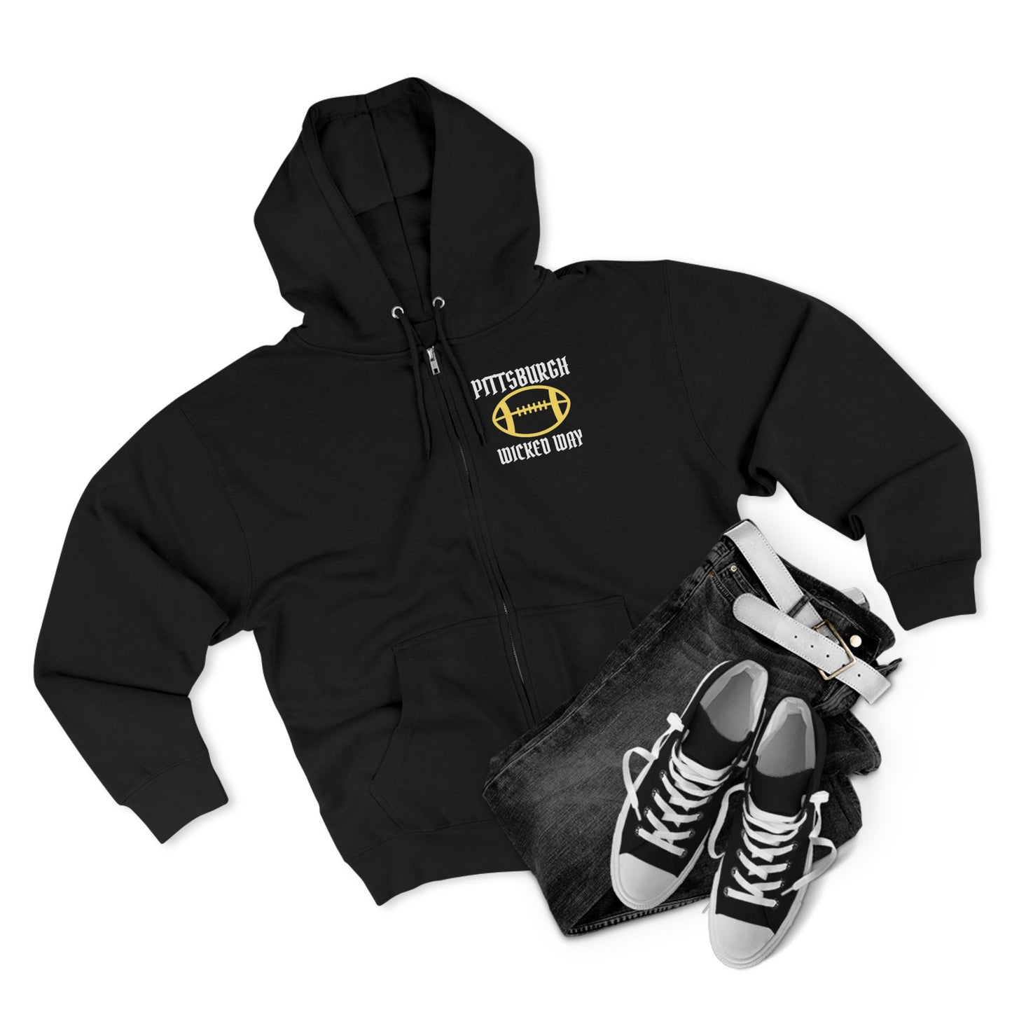 "Wicked Way" Pittsburgh Football Zip Hoodie