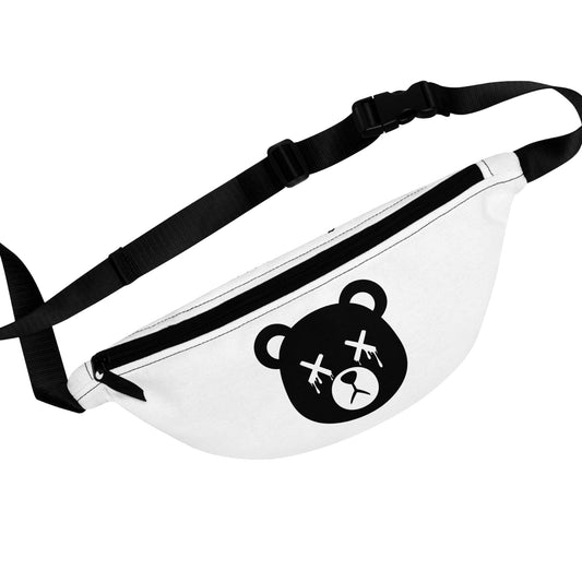 White "Wicked Way" Dead Bear Head Fanny Pack
