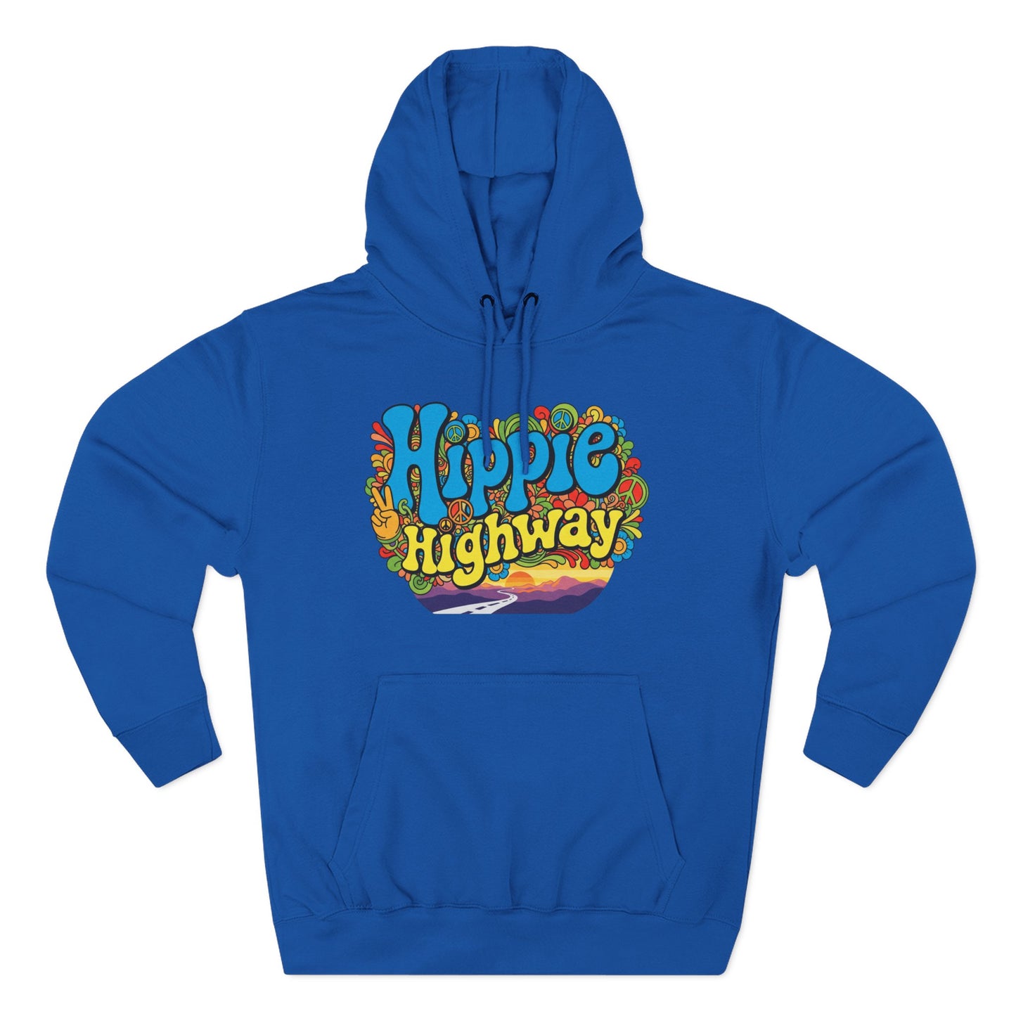 "Hippie Highway" Open Mind Open Road Fleece Hoodie