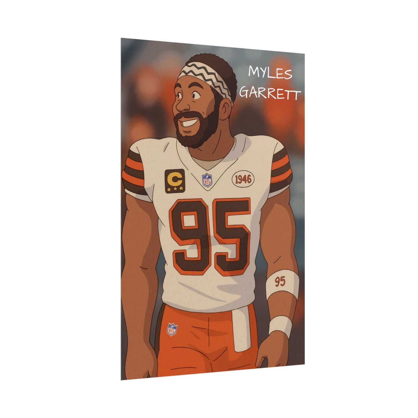 Loco Fits Anime Football 'Myles Garrett' Poster