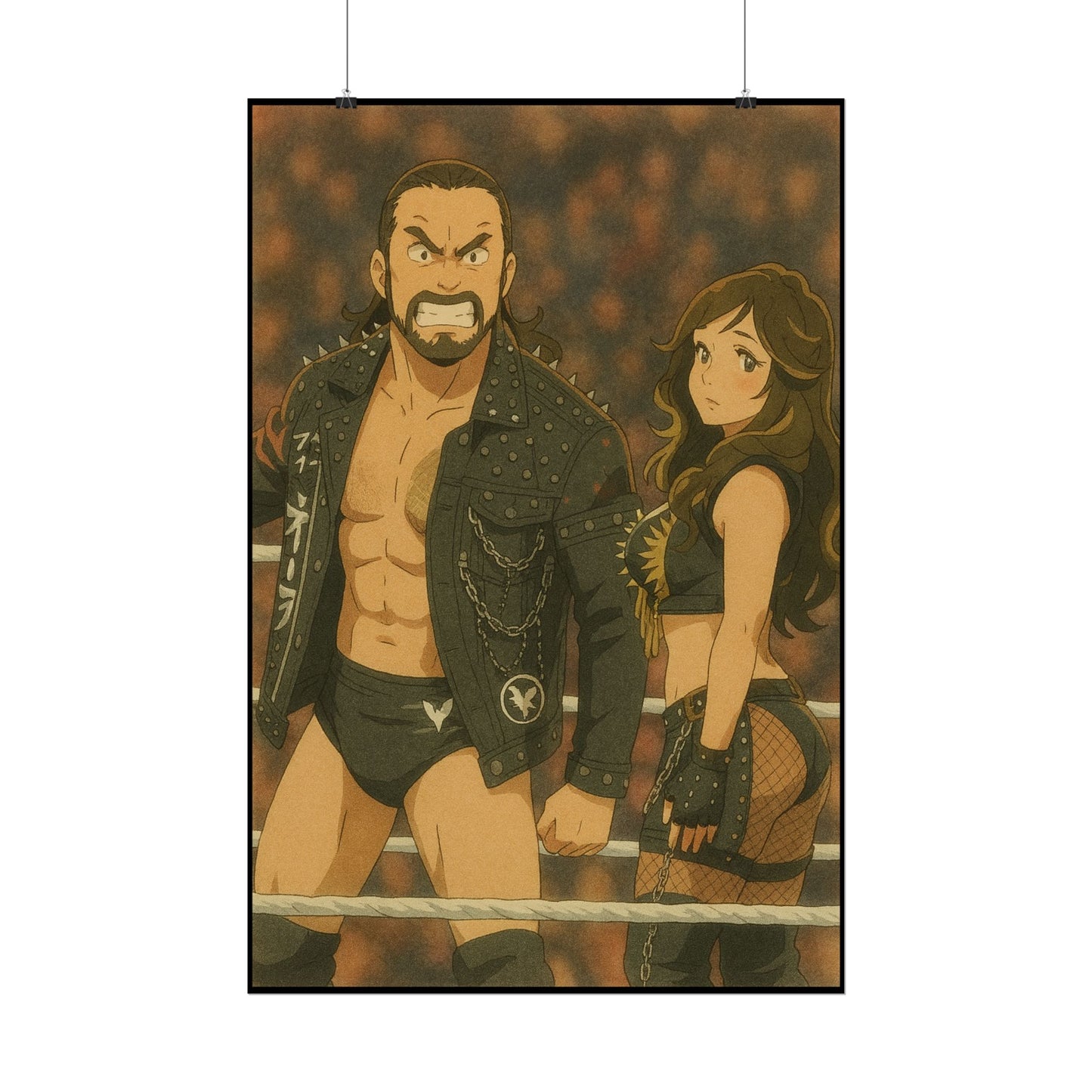 Loco Fits Anime Wrestling 'Kross & Scarlett' Poster