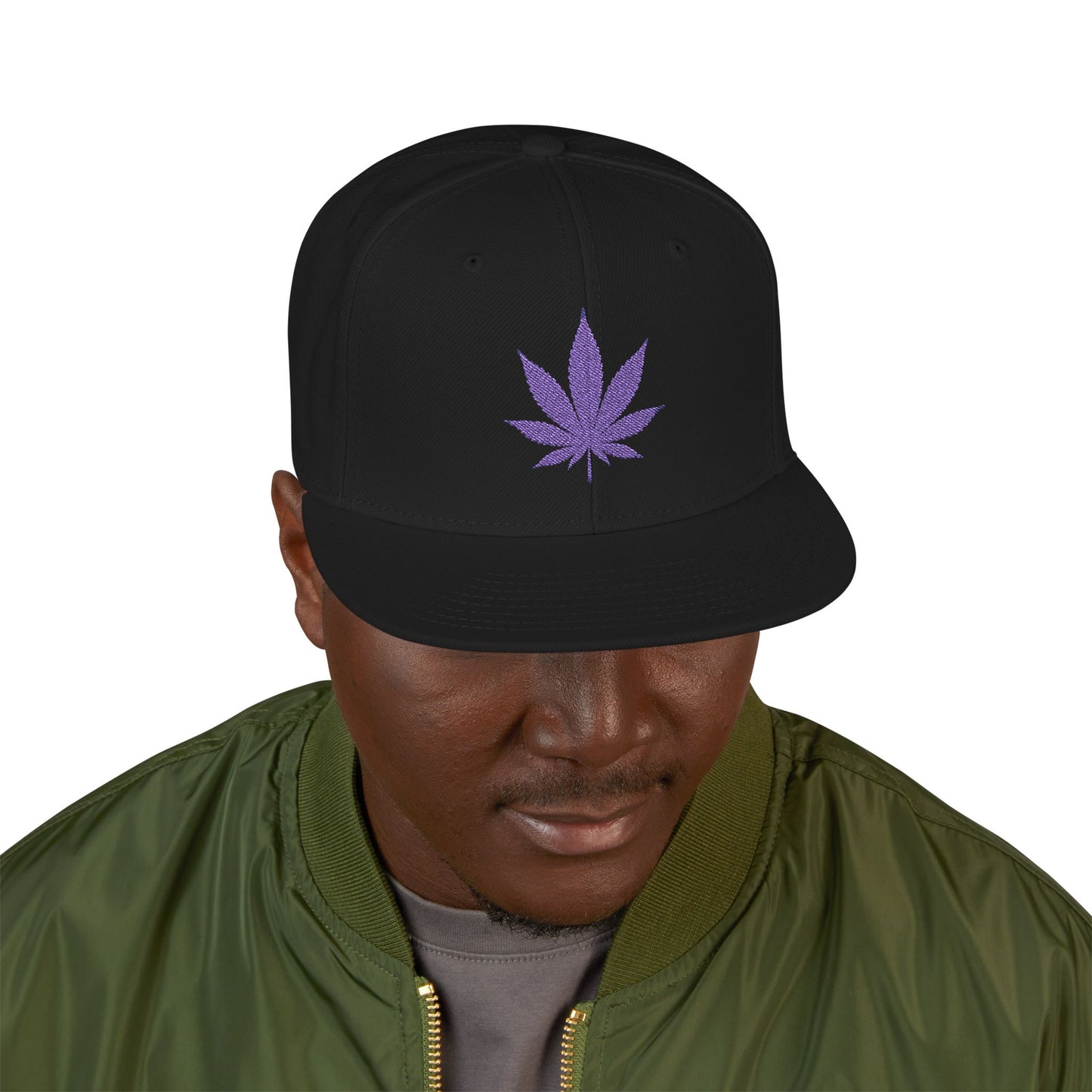 "Hippie Highway" 420 Purple Pot Leaf Snapback Hat