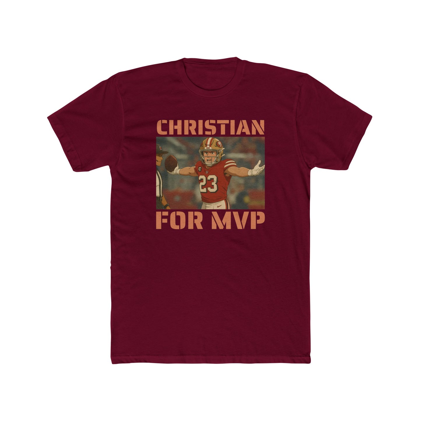 Anime Football 'Christian For MVP' Cotton Crew Tee