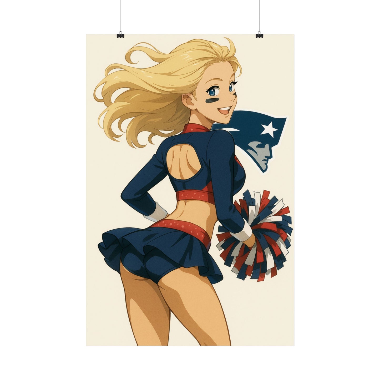 Loco Fits Anime Girls 'Patriots Cheerleader 1' Poster
