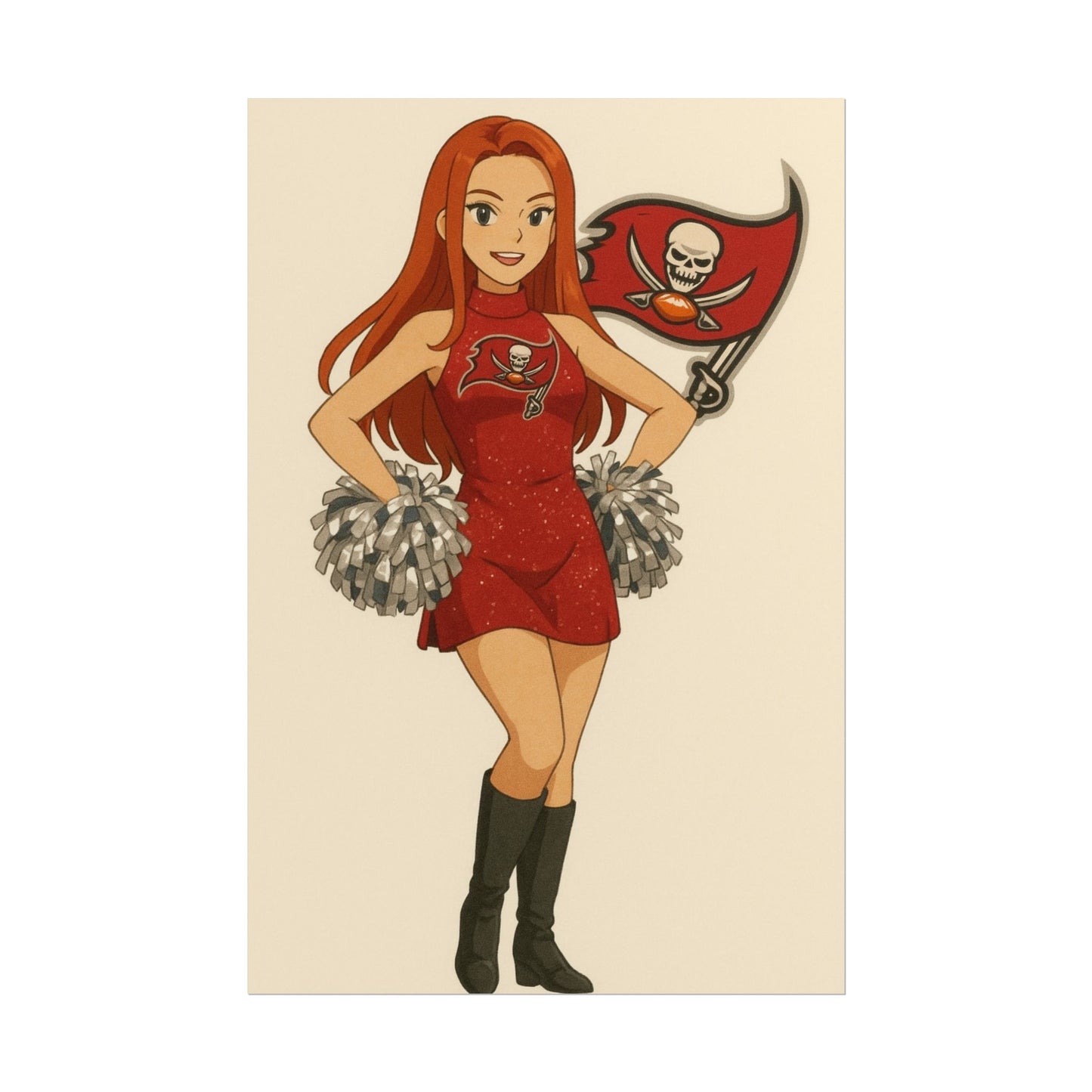 Loco Fits Anime Girls 'Buccaneers Cheerleader 3' Poster