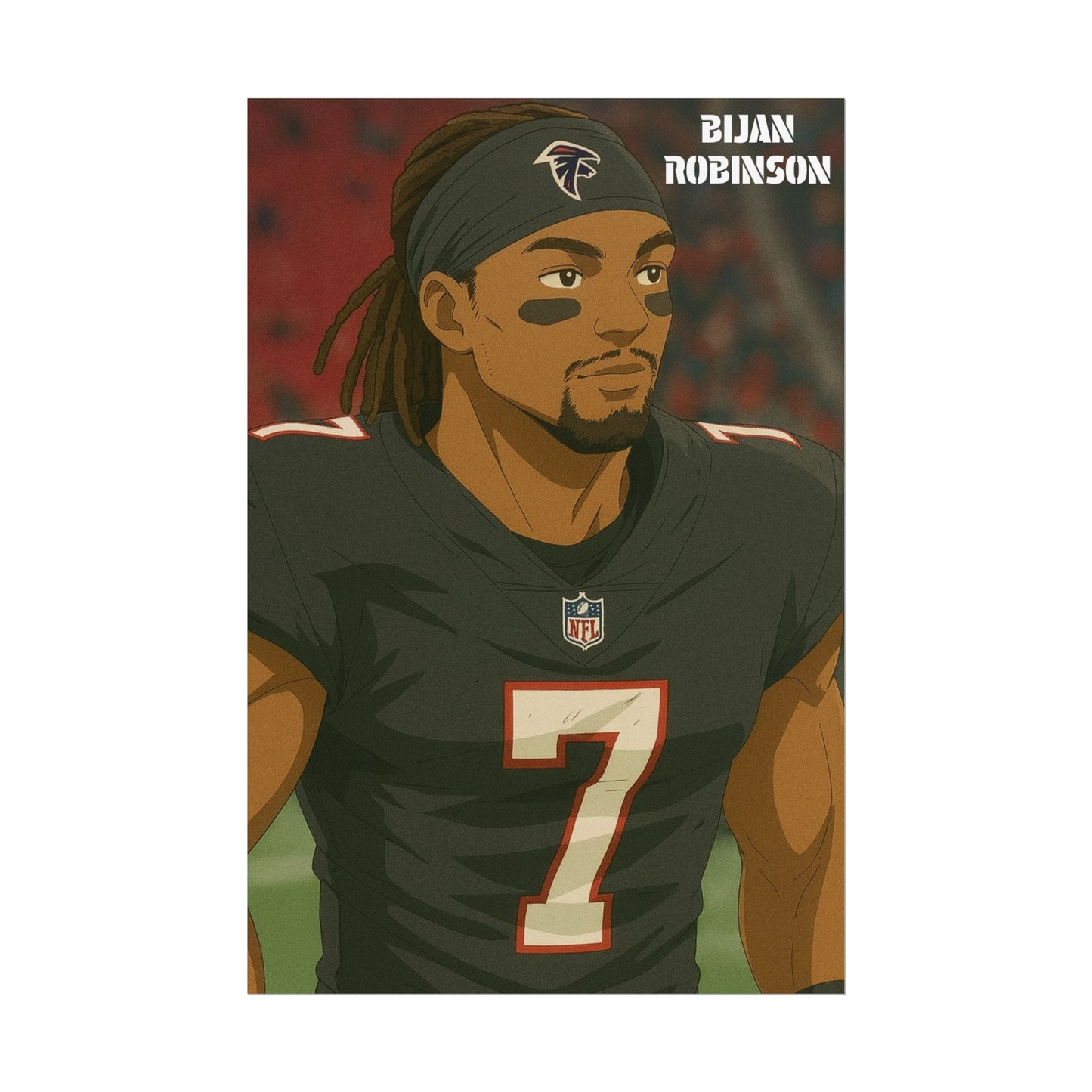 Loco Fits Anime Football 'Bijan Robinson' Poster V2