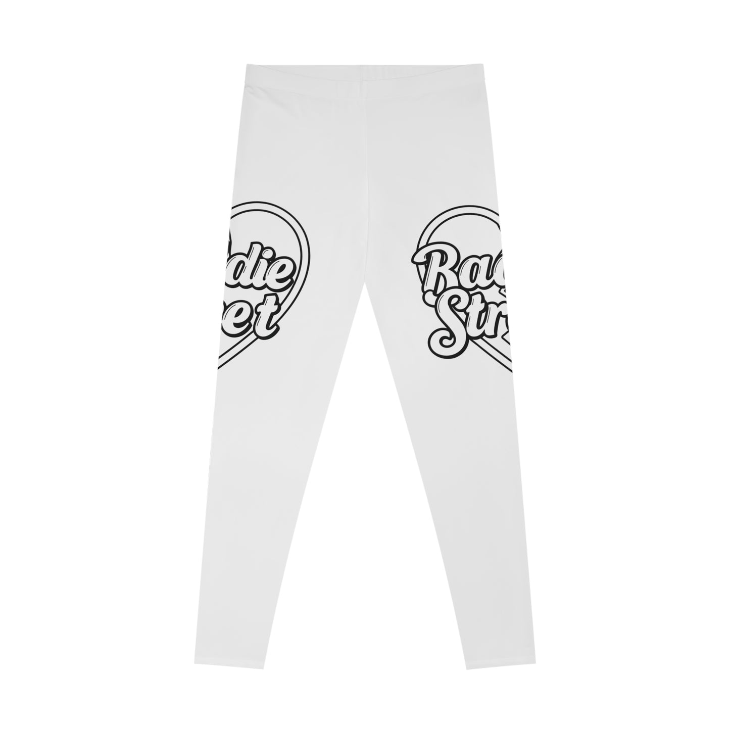 "Baddie Street" Broken Heart Big Logo Stretchy Leggings Active Fitness Wear