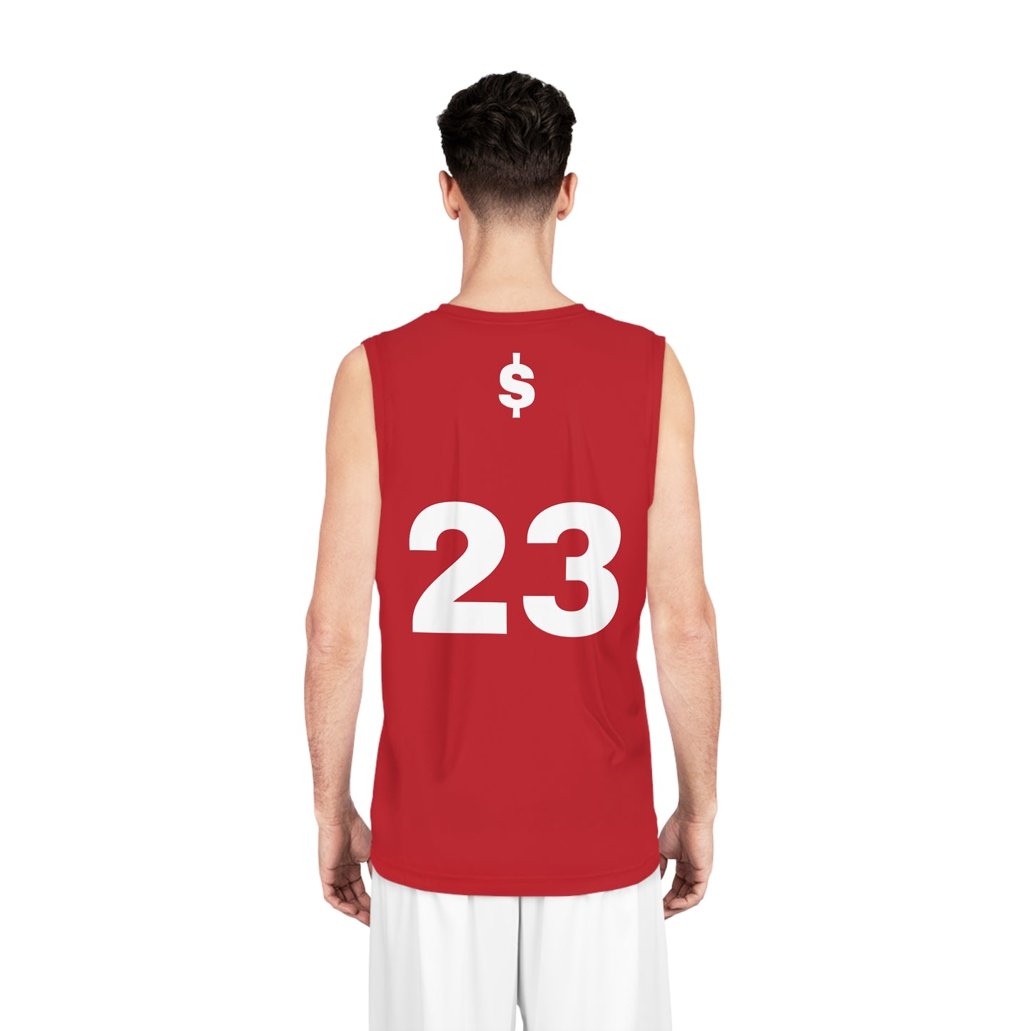 Red "Hustler Ave" #23 Diamond Status Alt. Basketball Jersey