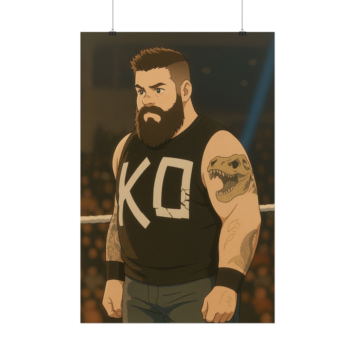 Loco Fits Anime Wrestling 'Unleashed Owens' Poster
