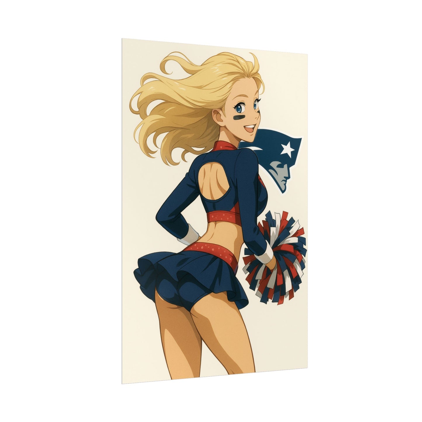 Loco Fits Anime Girls 'Patriots Cheerleader 1' Poster