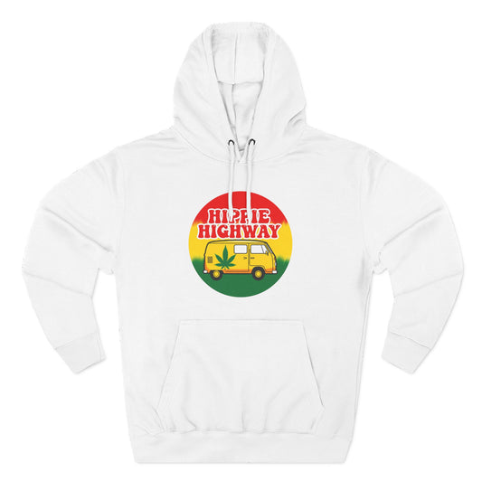 "Hippie Highway" Rasta Vibes Fleece Hoodie