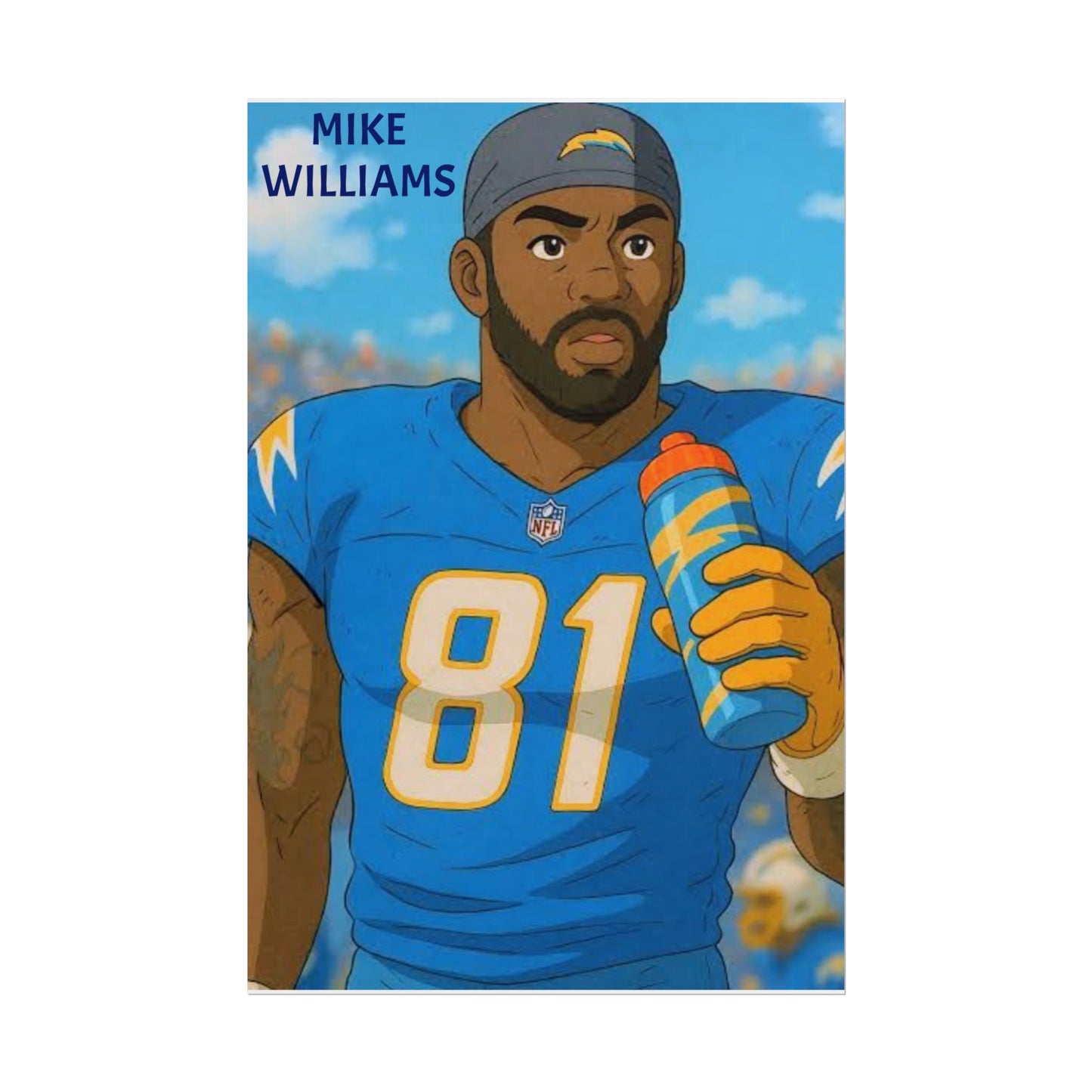 Loco Fits Anime Football 'Mike Williams' Poster