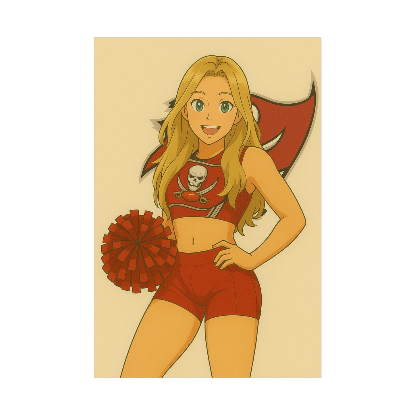 Loco Fits Anime Girls 'Buccaneers Cheerleader 1' Poster