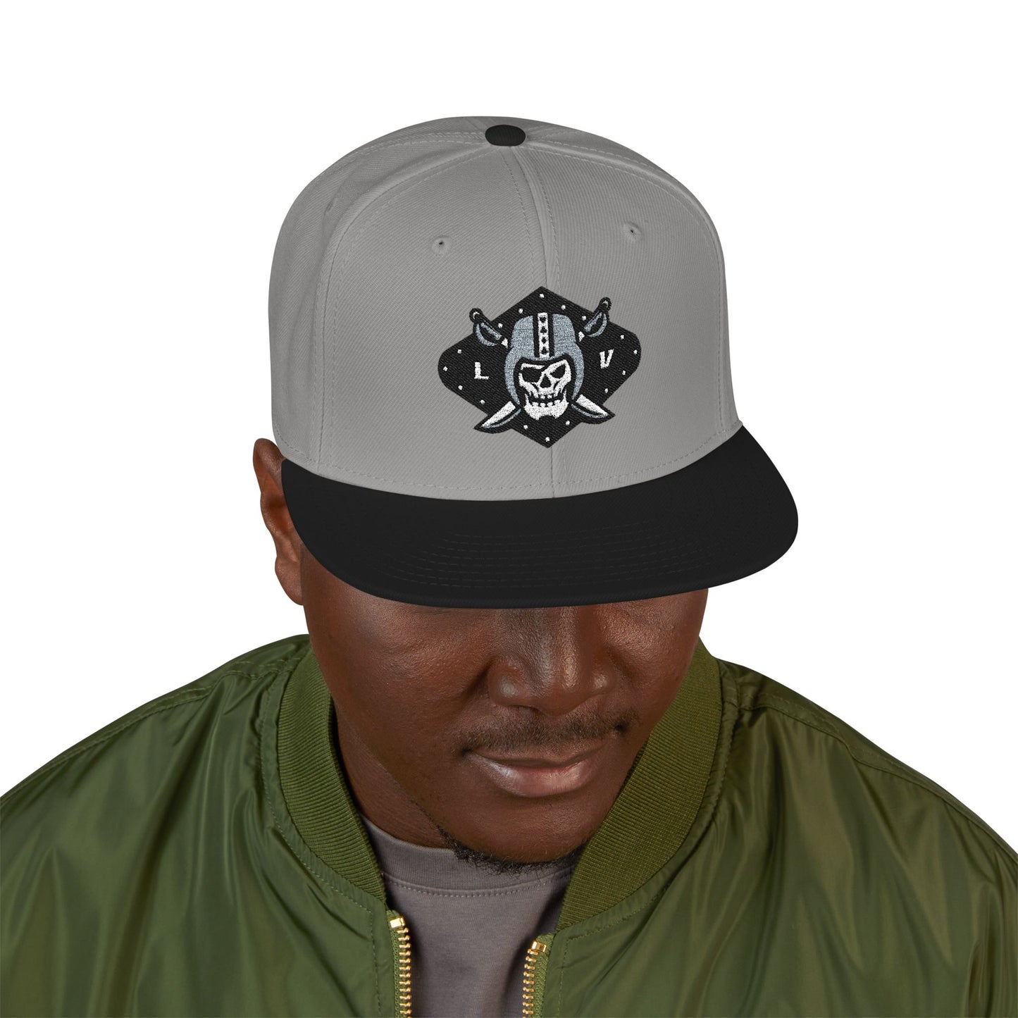 Loco Fits "NFL Las Vegas Raider Skull SIgn Concept Logo" Snapback (Embroidery)