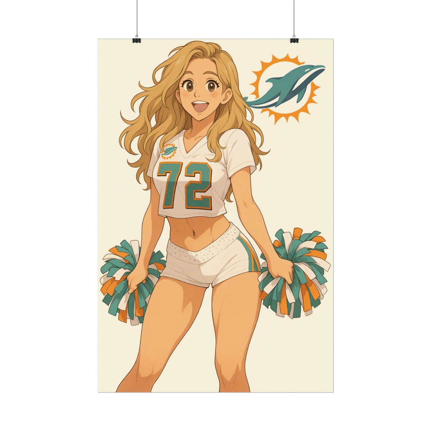 Loco Fits Anime Girls 'Dolphins Cheerleader 1' Poster