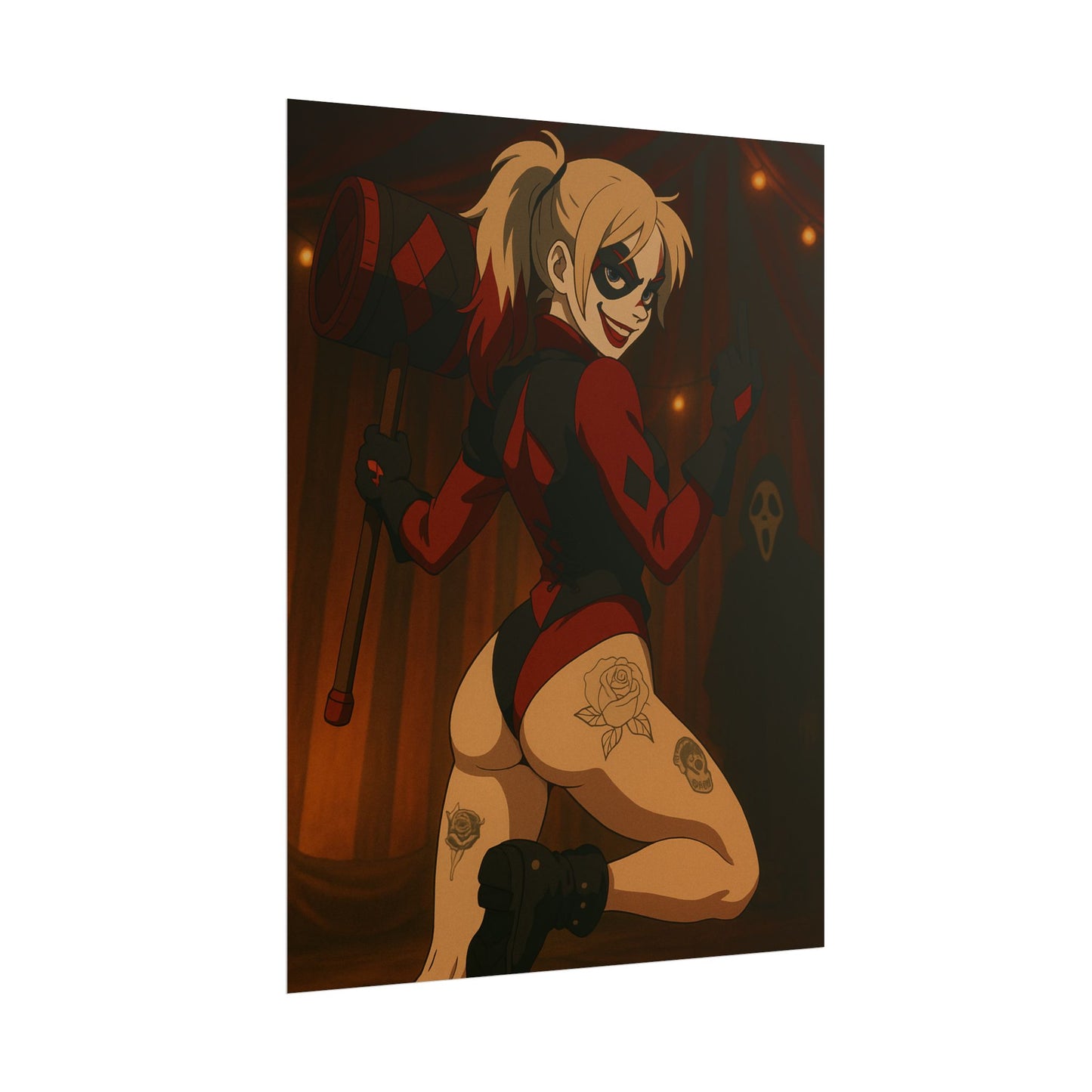 Loco Fits Anime Girls 'Harley Quinn Cosplay' Poster