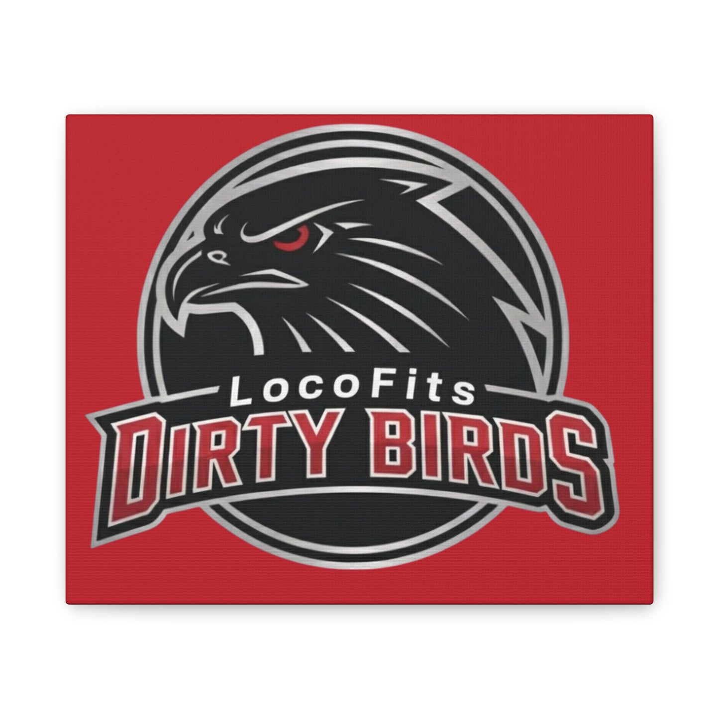 Loco Fits Dirty Birds Canvas Stretched, 0.75"