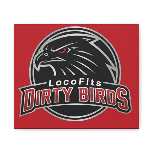 Loco Fits Dirty Birds Canvas Stretched, 0.75"