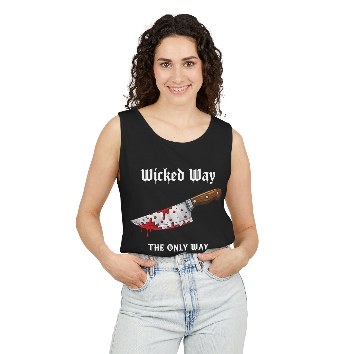 "Wicked Way" The Only Way Kitchen Knife Graphic Tank Top