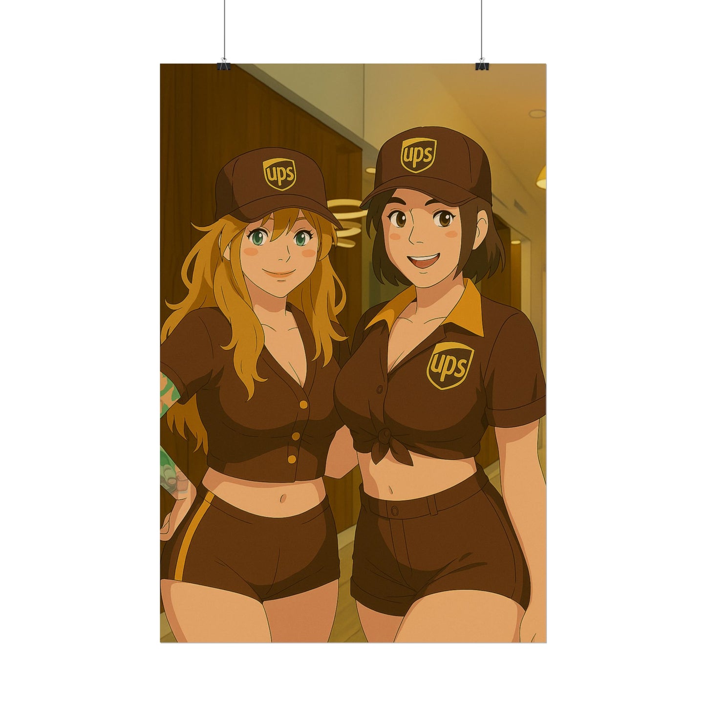 Loco Fits Anime Girls 'UPS Girls' Poster