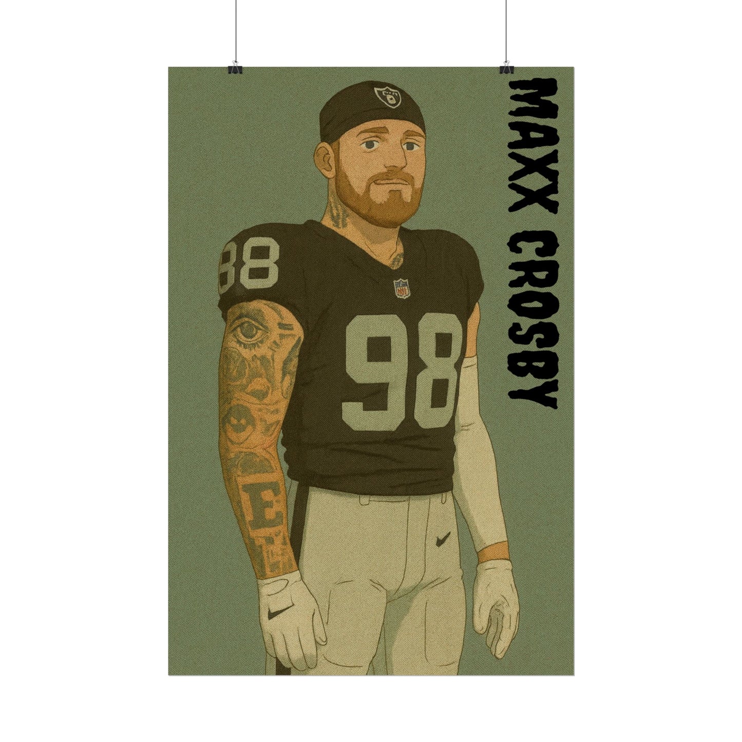 Loco Fits Anime Football 'Maxx Crosby' Poster