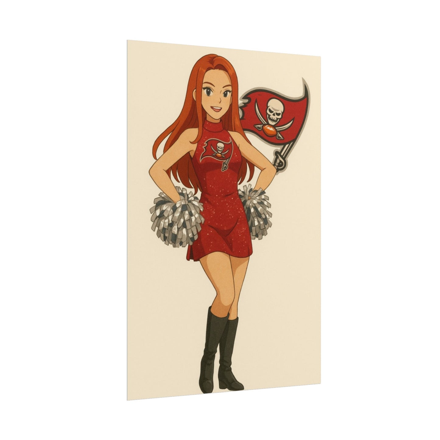 Loco Fits Anime Girls 'Buccaneers Cheerleader 3' Poster