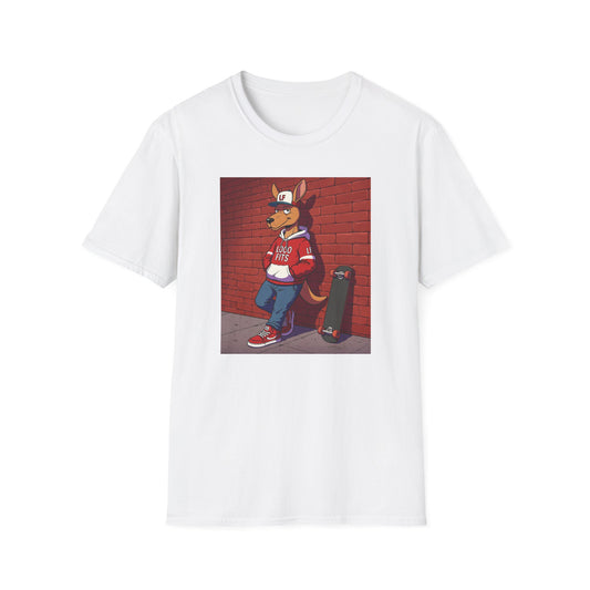Loco Fits Skateboarder Kangaroo Softstyle T-Shirt
