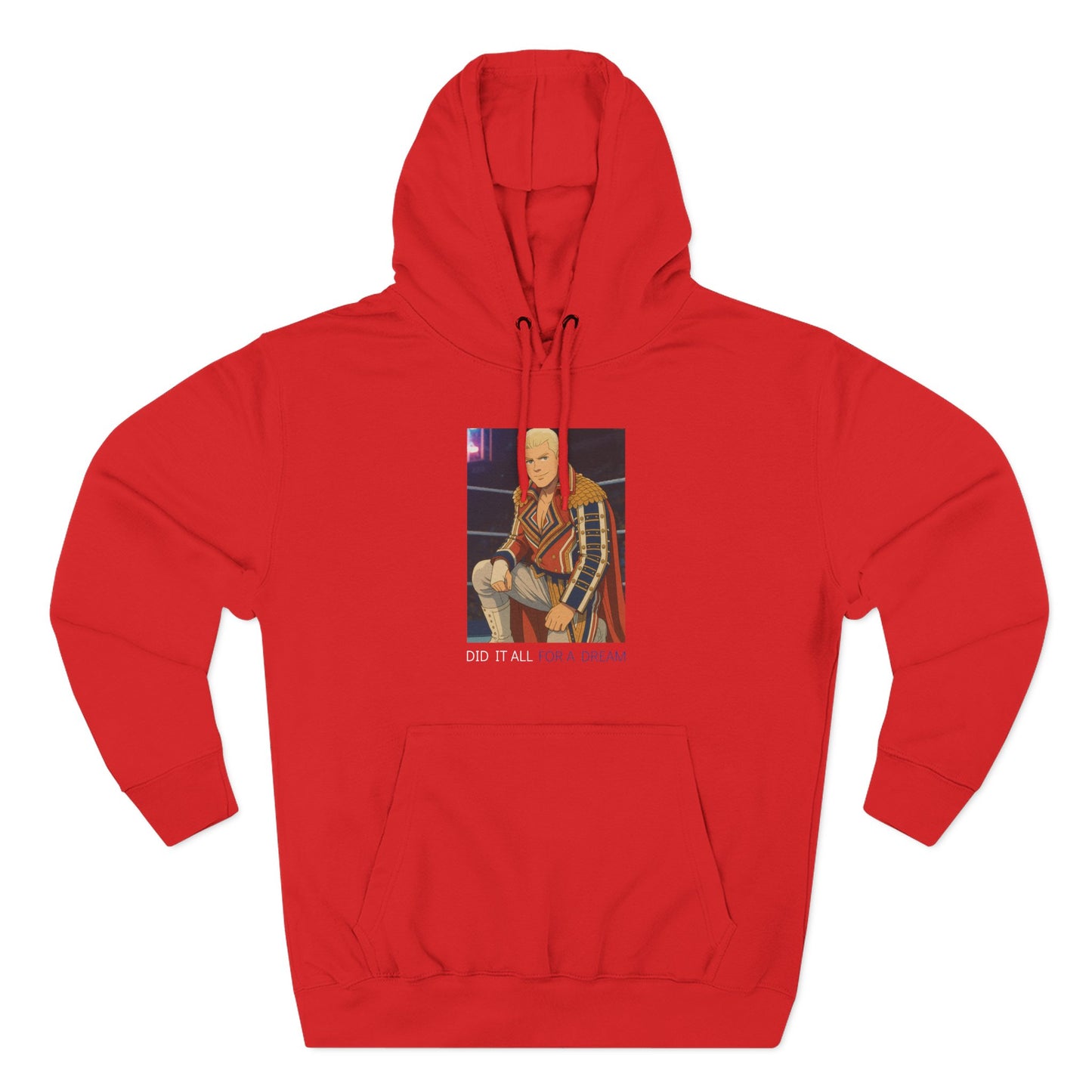 Loco Fits Anime Wrestling 'Did it All for a Dream' Three-Panel Fleece Hoodie