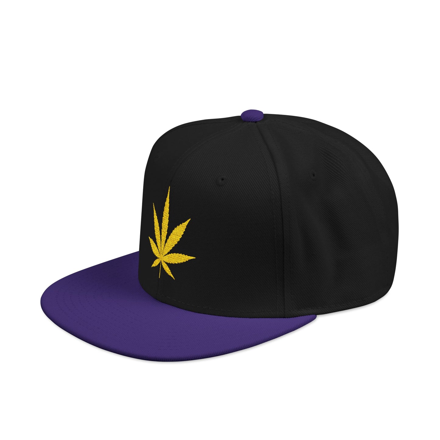 "Hippie Highway" Yellow Pot Leaf Snapback Hat