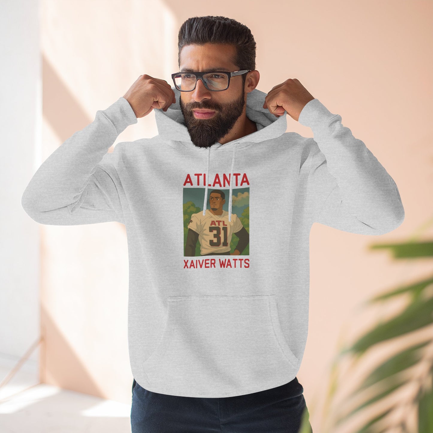 Anime Football 'Atlanta Xaiver Watts' Three-Panel Fleece Hoodie