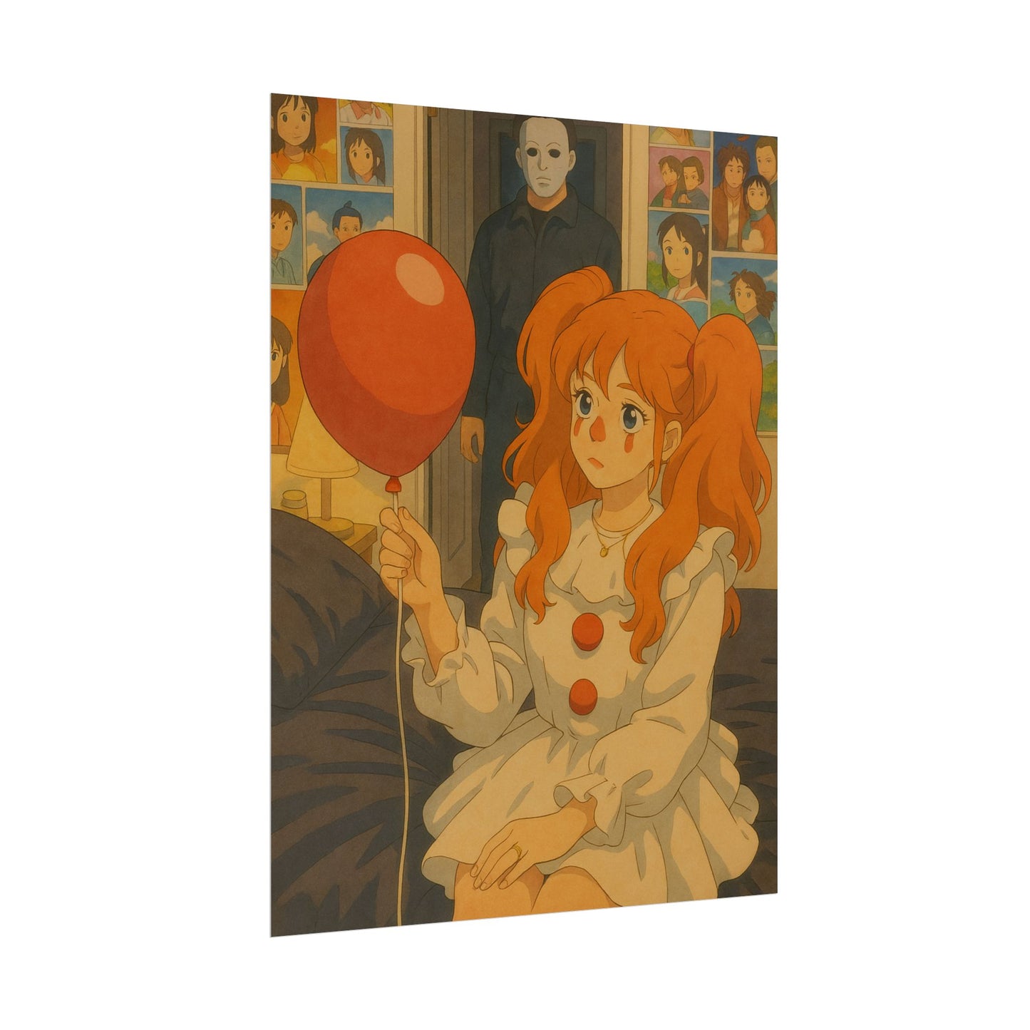 Loco Fits Anime Girls 'She Loves Horror' Poster