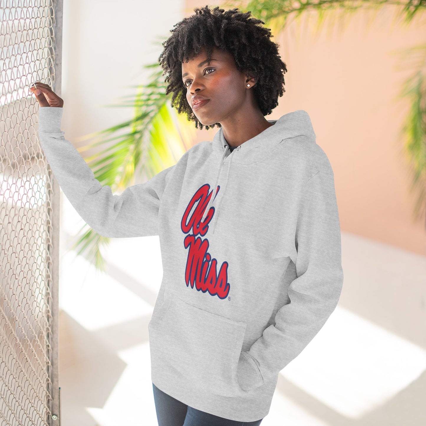 'Ole Miss Script' Three-Panel Fleece Hoodie