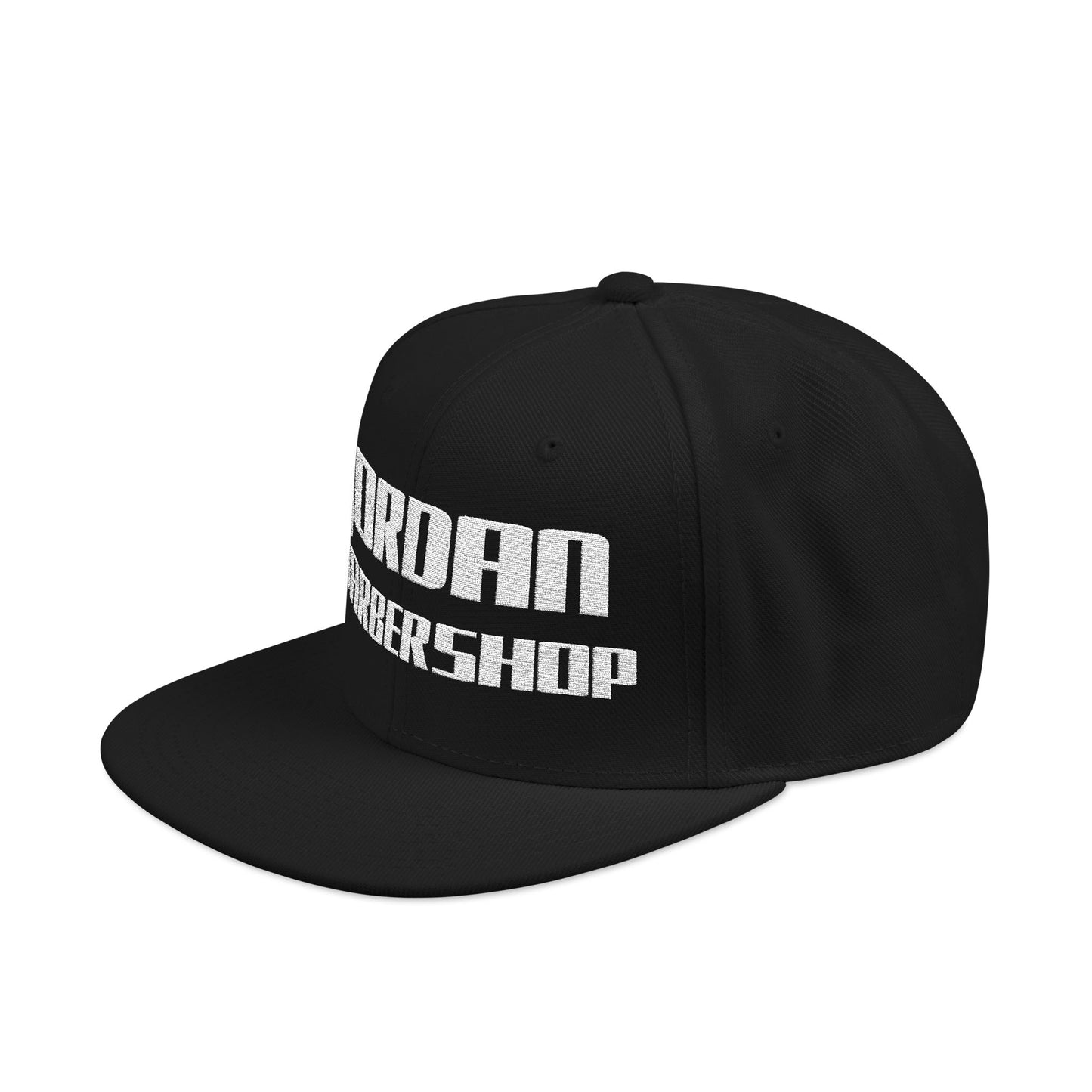 Jordan Barbershop White Text Snapback