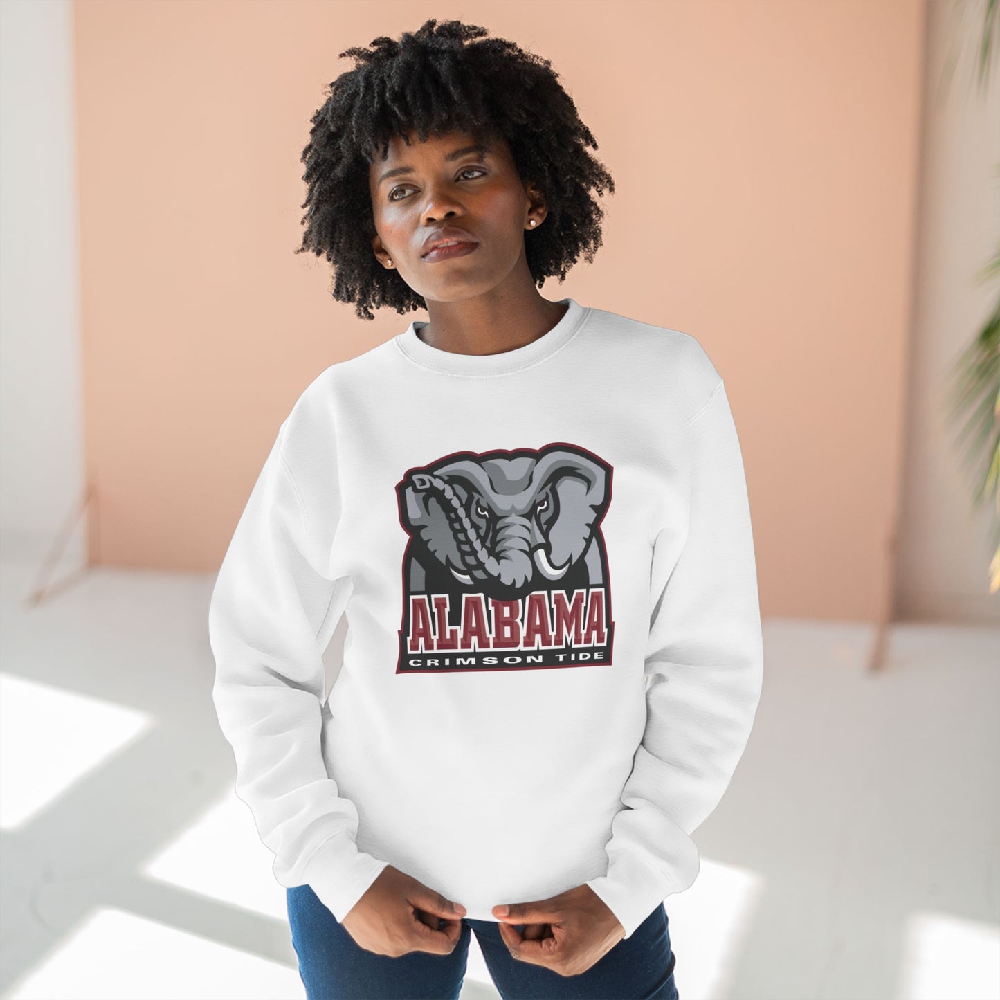 'Alabama Crimson Tide Big Al' Cotton Crewneck Sweatshirt