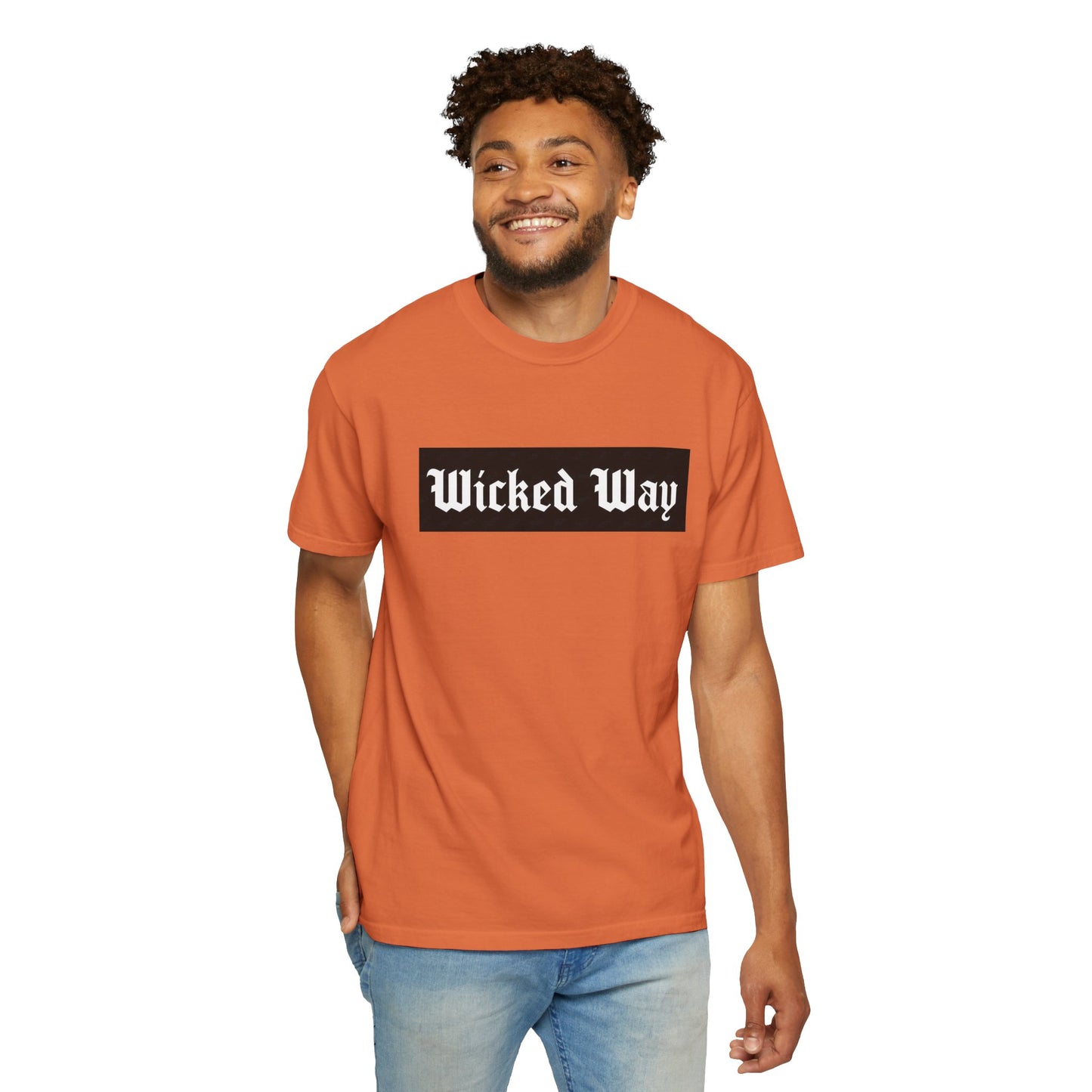 "Wicked Way" Block Gothic Lettering T-shirt