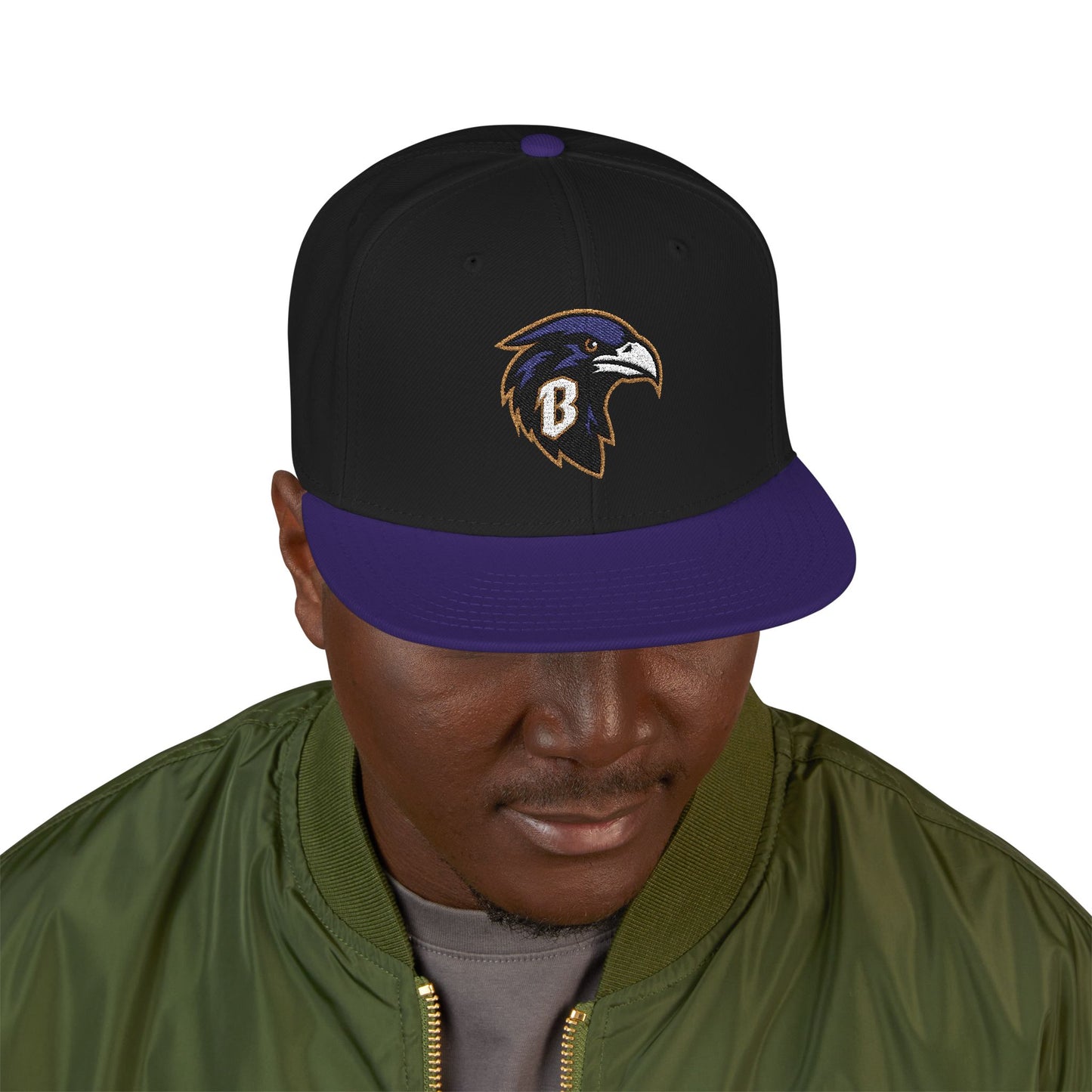 Loco Fits "NFL Baltimore Ravens B Concept Logo" Snapback (Embroidery)