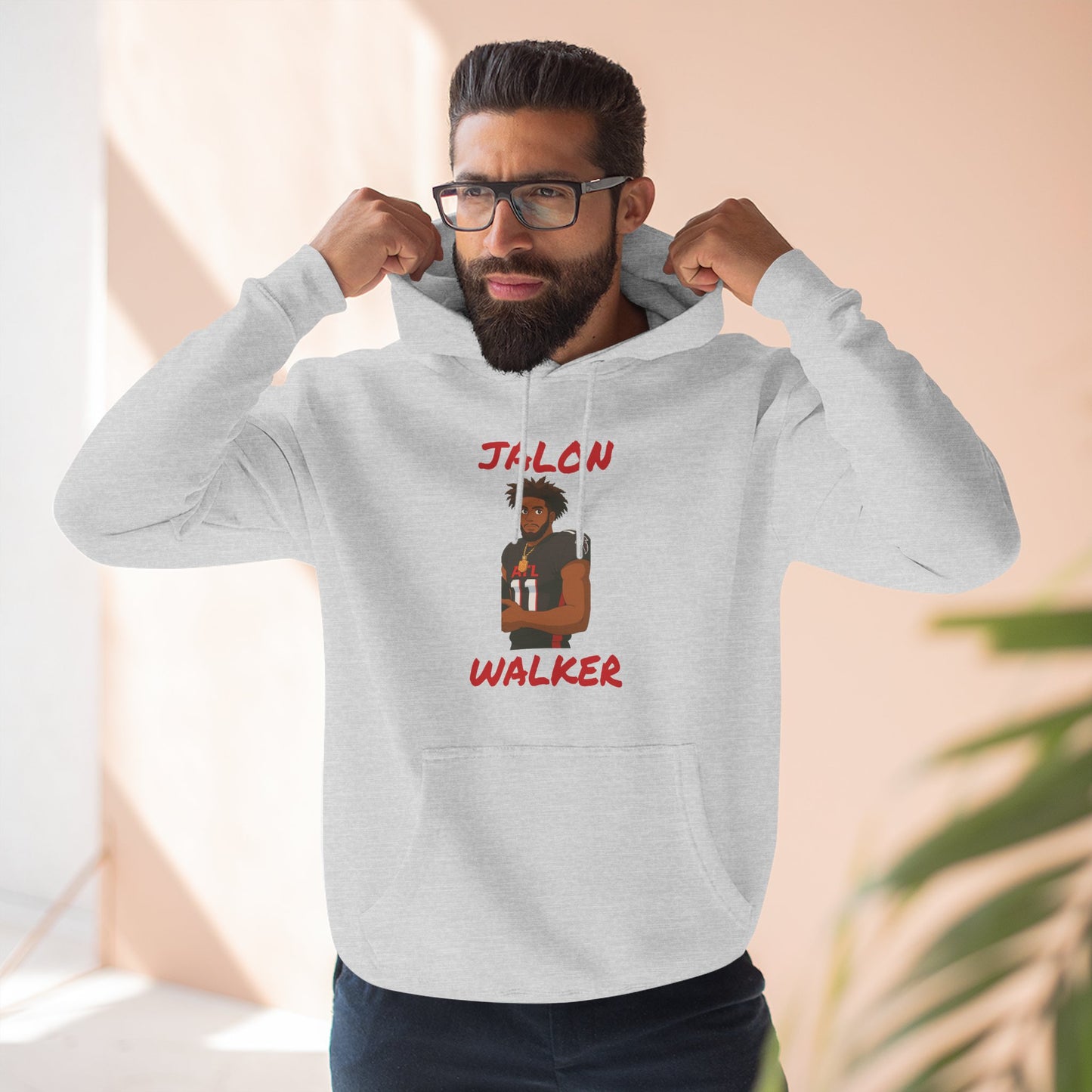 Anime Football 'Jalon Walker' Three-Panel Fleece Hoodie