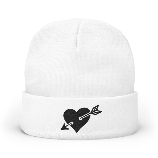 "Baddie Street" Arrow Heart V1 Cuffed Knitted Beanie