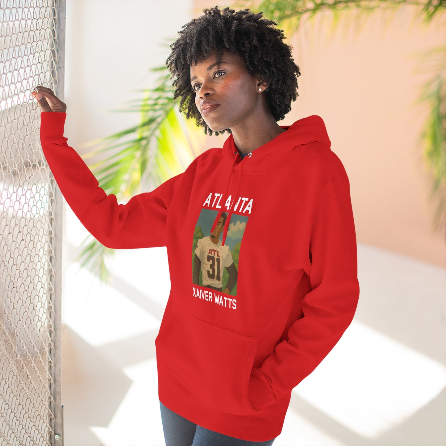 Anime Football 'Atlanta Xaiver Watts' Three-Panel Fleece Hoodie