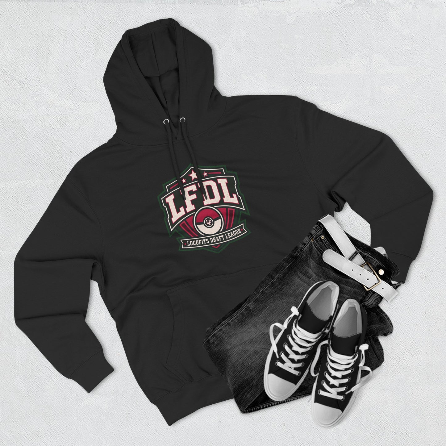 LocoFits Draft League Rhode Island Three-Panel Fleece Hoodie